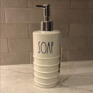 Rae Dunn White Ceramic Soap Dispenser